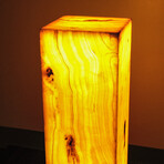 Genuine Square Orange Banded Onyx Floor Lamp // V2