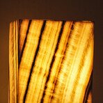 Genuine Square Orange Banded Onyx Floor Lamp // V3