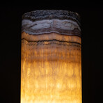 Genuine Natural Round Rainbow Banded Onyx Lamp // V3