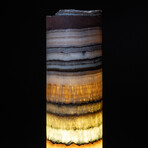 Genuine Natural Round Rainbow Banded Onyx Lamp // V2