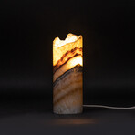 Genuine Natural Rainbow Banded Onyx Desk Lamp // V1