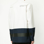 Color Block Shirt // Navy + Black (M)