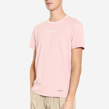 V Floral T-Shirt // Pink (XS)