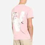 V Floral T-Shirt // Pink (S)