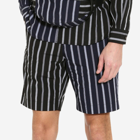 Pin Stripe Shorts // Blue (XS)