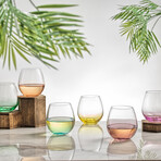 Kolor Wine Glasses // 15 oz // Set of 6