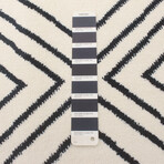 Macy Geod // White + Navy Rug (5'3" x 7'3")