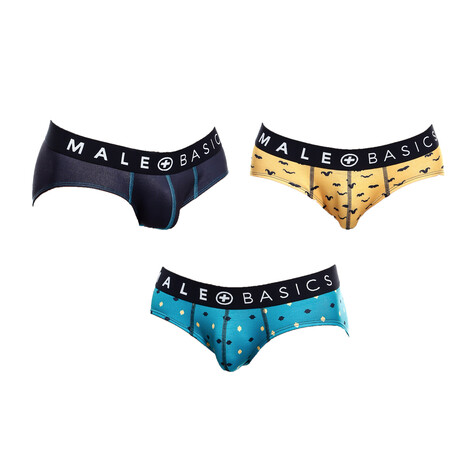 New Brief // Pack of 3 // Stache (S)