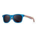 Men's Indio Polarized Sunglasses // Frost Blue + Rainbow Wood + Smoke