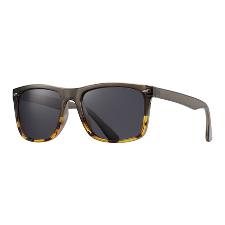 Men's Jaymes Polarized Sunglasses // Crystal Gray + Walnut Tortoise + Dark Smoke