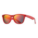 Men's Puerto Polarized Sunglasses // Frost Red + Red Mirror