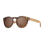 Men's Cortez Polarized Sunglasses // Matte Amber Tortoise + Brown
