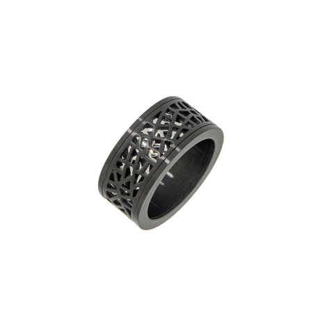 Black IP Steel Cronos Ring (8)
