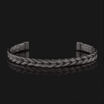 Woven Cuff Bracelet // Black Gold