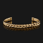 Woven Cuff Bracelet // Gold