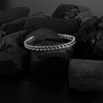 Woven Cuff Bracelet // Silver