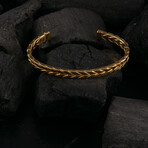 Woven Cuff Bracelet // Gold