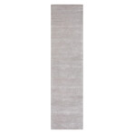 Pasargad Home Transitions Collection // Tufted Silk + Wool Area Rug // Silver (2'7" x 8'0")