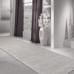 Pasargad Home Transitions Collection // Tufted Silk + Wool Area Rug // Silver (2'7" x 8'0")