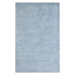 Pasargad Home Transitions Collection // Tufted Silk + Wool Area Rug // Blue (5'0" x 8'0")