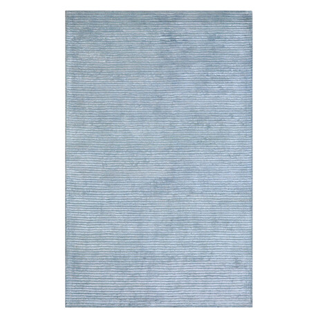 Pasargad Home Transitions Collection // Tufted Silk + Wool Area Rug // Blue // 9'9" x 13'9"