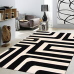 Home Rodeo Collection // Hand-Tufted Silk + Wool Area Rug // White // V2 // 9'9" x 13'9"