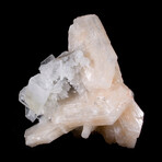 Complex 3-Crystal Cluster of Stilbite, Apophyllite & Chalcedony