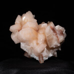 Rare Red Apophyllite with Stilbite on Chalcedony