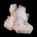 Complex 3-Crystal Cluster of Stilbite, Apophyllite & Chalcedony