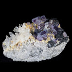 Color-zoned Purple Fluorite & Quartz Miniature