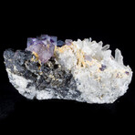 Color-zoned Purple Fluorite & Quartz Miniature