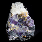 Color-zoned Purple Fluorite & Quartz Miniature