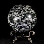 Indigo Gabbro // Merlinite Sphere + Display Stand // Large