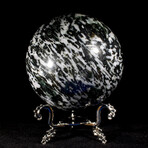 Indigo Gabbro // Merlinite Sphere + Display Stand // Large