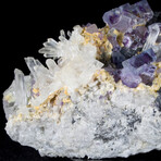 Color-zoned Purple Fluorite & Quartz Miniature