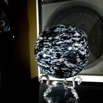 Indigo Gabbro // Merlinite Sphere + Display Stand // Large