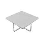Krista Coffee Table (Light Gray + Chrome)