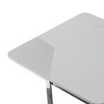 Krista Coffee Table (Light Gray + Chrome)