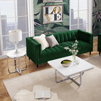 Krista Coffee Table (Light Gray + Chrome)