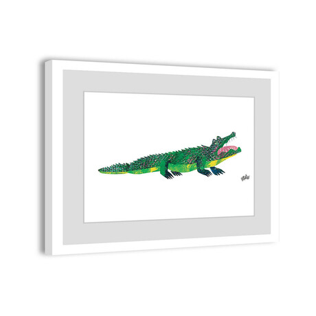 ABC Crocodile Framed Painting Print (8"H x 12"W x 1.5"D)