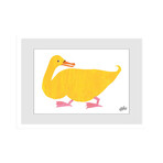 Yellow Duck Framed Painting Print (8"H x 12"W x 1.5"D)