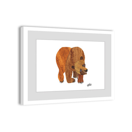 Brown Bear Framed Painting Print // Front Cover (8"H x 12"W x 1.5"D)