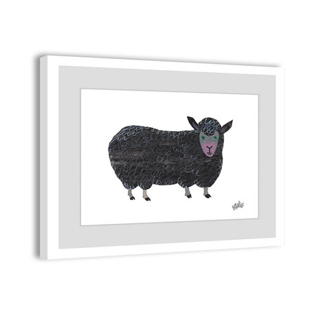 Black Sheep Framed Painting Print (8"H x 12"W x 1.5"D)