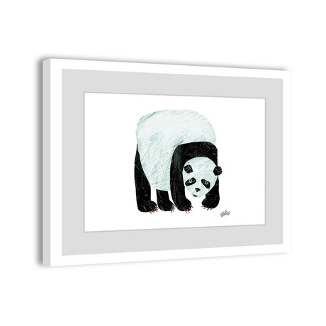 Panda Bear Framed Painting Print (8"H x 12"W x 1.5"D)