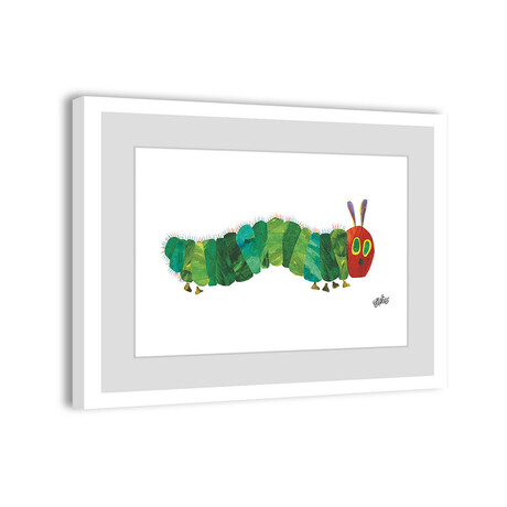 Happy Caterpillar Framed Painting Print (8"H x 12"W x 1.5"D)