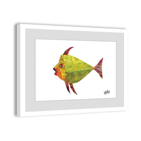 Tiny Seed Fish Framed Painting Print (8"H x 12"W x 1.5"D)