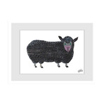 Black Sheep Framed Painting Print (8"H x 12"W x 1.5"D)