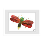 Red Firefly Character Art Framed Painting Print (8"H x 12"W x 1.5"D)