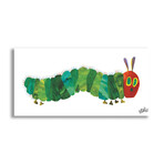 Happy Caterpillar Painting Print on Wrapped Canvas (6"H x 12"W x 1.5"D)