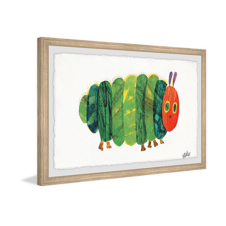 Very Fat Caterpillar Framed Painting Print (8"H x 12"W x 1.5"D)